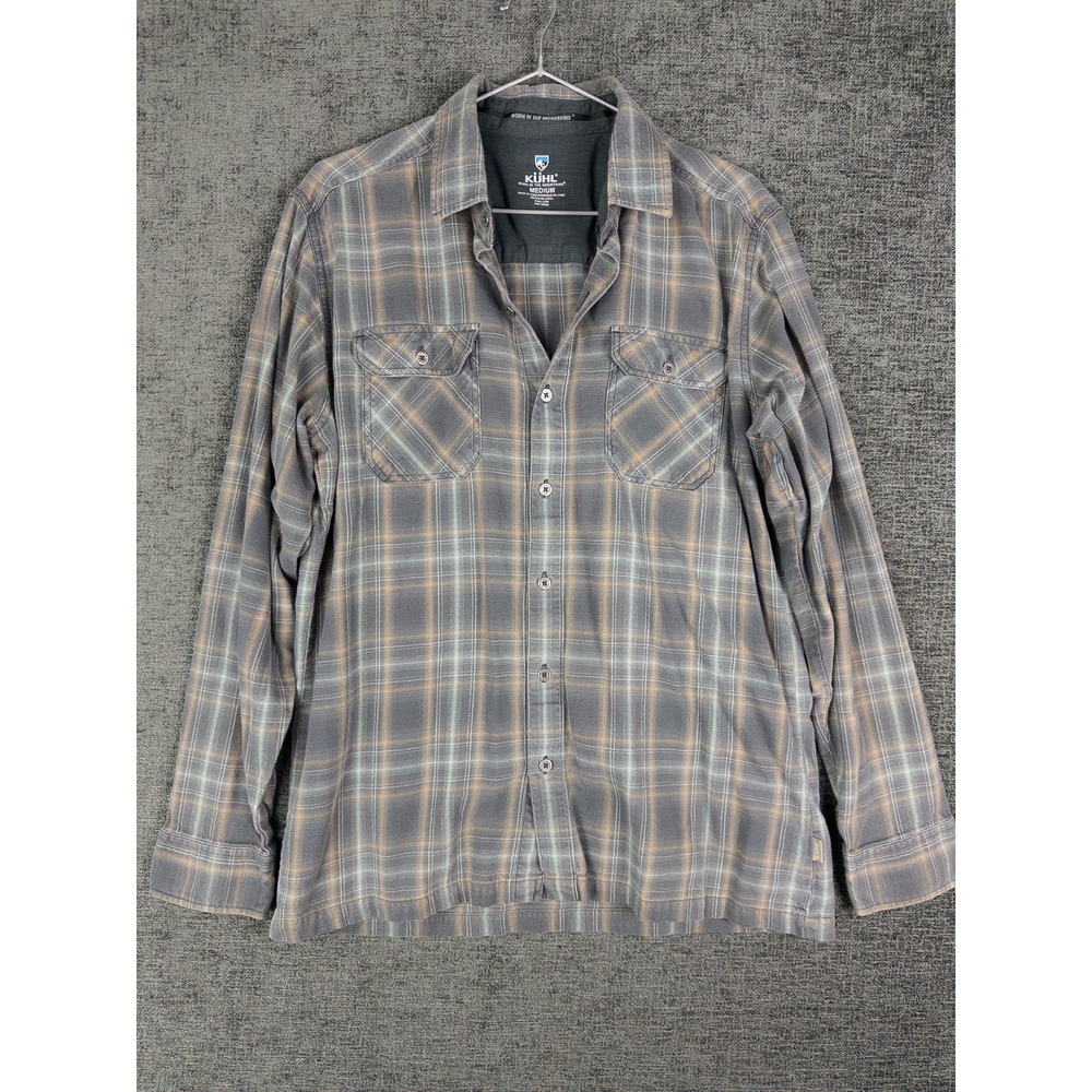 Kuhl Shirt Mens M Plaid Button Up Gorpcore Mountaineering Hiking Utility